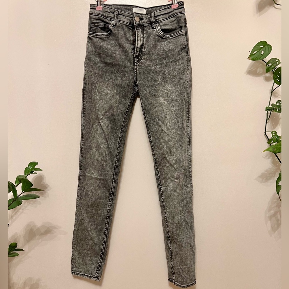 Hm gray grunge skinny jeans